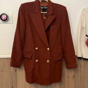 Escada 100% cashmere double breasted blazer size 34 S